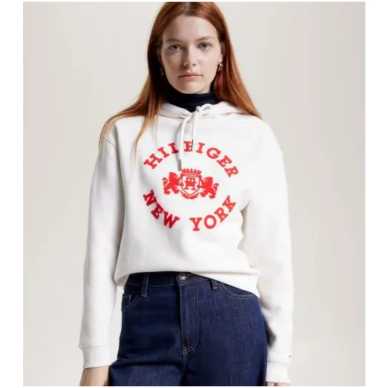 TOMMY HILFIGER Reg varsity flock hoodie